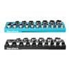 DURATECH 2PCS 1/2" Drive Magnetic Socket Organizer Set Socket Holders SAE&Metric