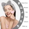 WILLBOND 3 Pieces Bowknot Hair Bands Makeup Headbands Bow Hair Wrap Towel Coral Fleece Cosmetic Hairband Sports Bath Shower Hairbands for Women Girls