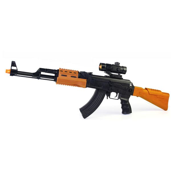 LIGHT UP TOY AK-47 GUN WITH SOUNDS AND VIBRATION #479 toy kids play handheld