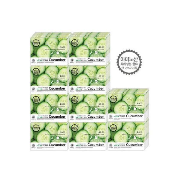 [Genuine Guarantee] Dewy Cucumber Essence Sheet Mask Pack 100 Sheets/Dewy/Cucumber Pack - Recommended