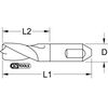 KS Tools 332.0208 Hsse-Tin Spot Weld Drill Dia 8 0mm