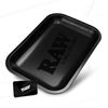 RAW Black Matte Rolling Tray Small Matte Black Murder'd Rolling Tray