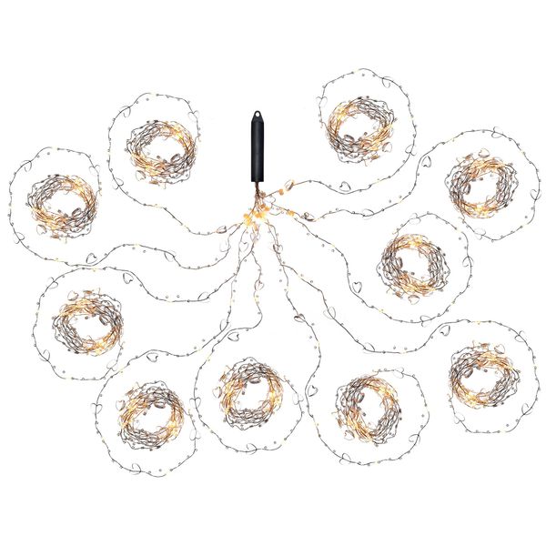 WeRChristmas Heart Copper Wire Garland Light String, 3 m - White