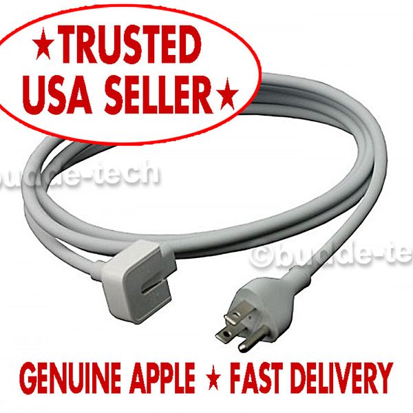 Apple Extension Cord Cable 6 ft Real Genuine Mac PC Macbook Pro Air Computer AC 