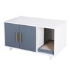 Multi-function Cat House Hidden Litter Box Enclosure w/Pad Organizer Cabinets