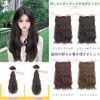 LS Fer Wig Extension Collar Wig, One-touch Wig, Long Curl, Women's Hair Volume, Increases Volume, Easy to Wear, Detachable Clip, Set of 3, Wig (21.7 - 21.7 inches (55 cm), Light Brown)