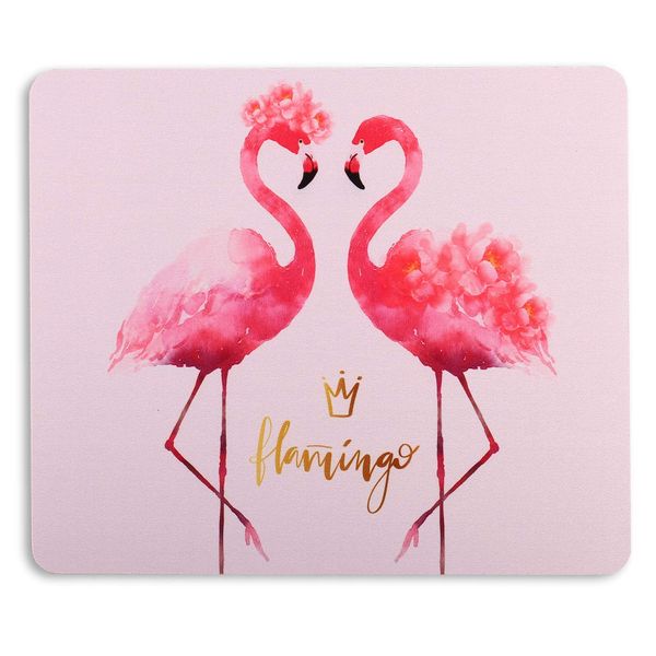 AOKSUNOVA Mauspad Klein Mauspad Flamingo Mousepad Motiv Rosa 24x20cm für Computer und Laptop