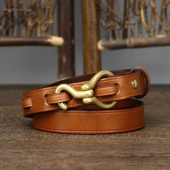 2020 Luxury Belt Men's Genuine Leather Belts Gold Buckle Waist Strap for  Jeans