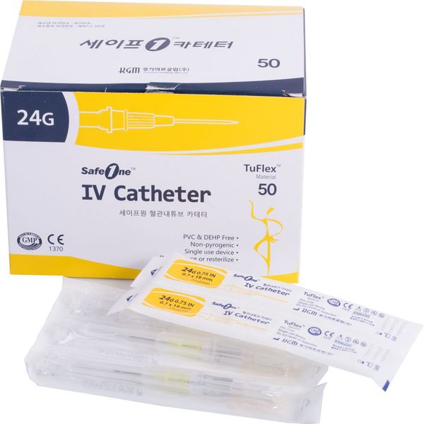 Gyeonggi Catheter Medicut 24G 50EA, 50EA