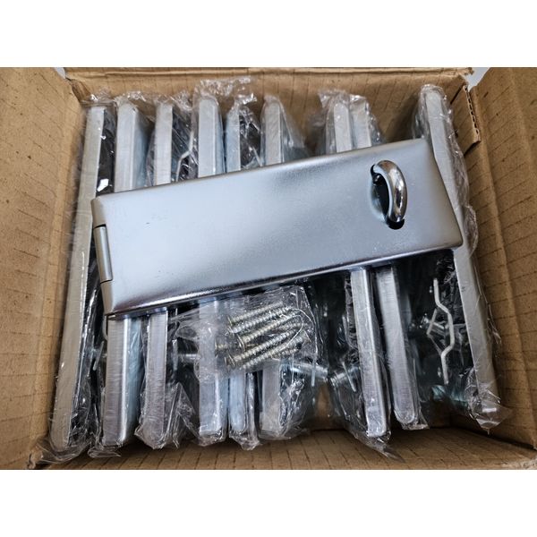 Steel Hasps Rolled Edge Single-Hinge 6" - Pack Of 10
