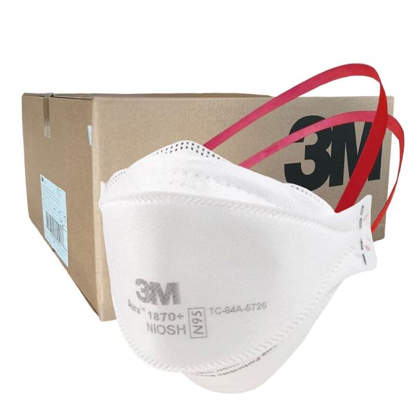 3M 1870+ AURA NIOSH N95 HEALTH CARE SURGICAL RESPIRATOR MASKS CASE PACK OF 440