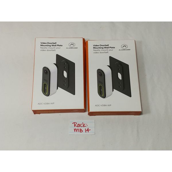 (Lot of 2)Alarm.com ADC-VDBA-WP Video Doorbell Mounting Wall Plate New-Old Stock