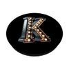 Letter K Initial Alphabet Monogram Marquee Lights PopSockets Swappable PopGrip