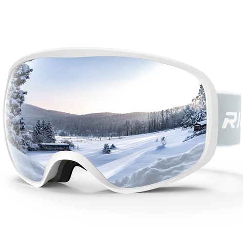 RIOROO Ski Goggles Snowboard Goggles for Glasses Wearers Men Women Adults Teenagers Double Lens 105% UV Protection Compatible Helmet Anti Fog Ski Goggles for Skiing Motorcycle Bicycle Skating