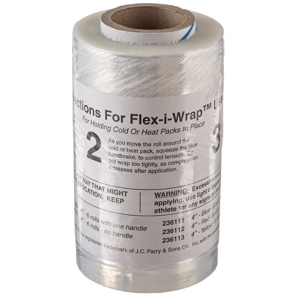 Cramer Flex-I-Wrap Plastic Wrap & Accessories, Clear Wrap for Wrapping Injuries & Ice Bags, Handle & Wraps for Athletic Trainers for Holding Ice Bags Onto Injury, Athletic Training Room Supplies