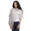 Basic Sense Small Dragonfly Silver Foil Print Scarf, Light Grey