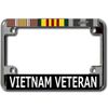 Vietnam Veteran Chrome Motorcycle License Plate Frame