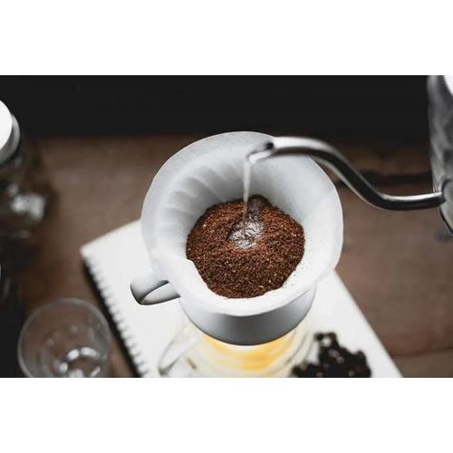 HARIO Paper Coffee Filters for V60 Dripper, Compatible with Size 02, White, 100 Pack, 2-100 Pieces, VCF-02-100W