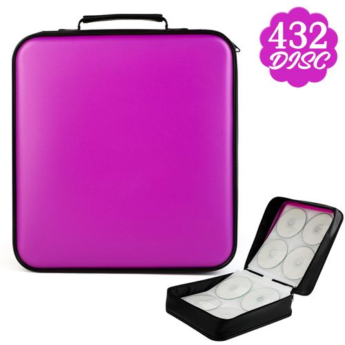 TIMCORR CD Case DVD Holders Storage - 432 Capacity Portable Disc CD Case Holder Organizer DVD Holders Storage Cases & CD Wallet Binder DVD Sleeve Holder for Car Office Travel