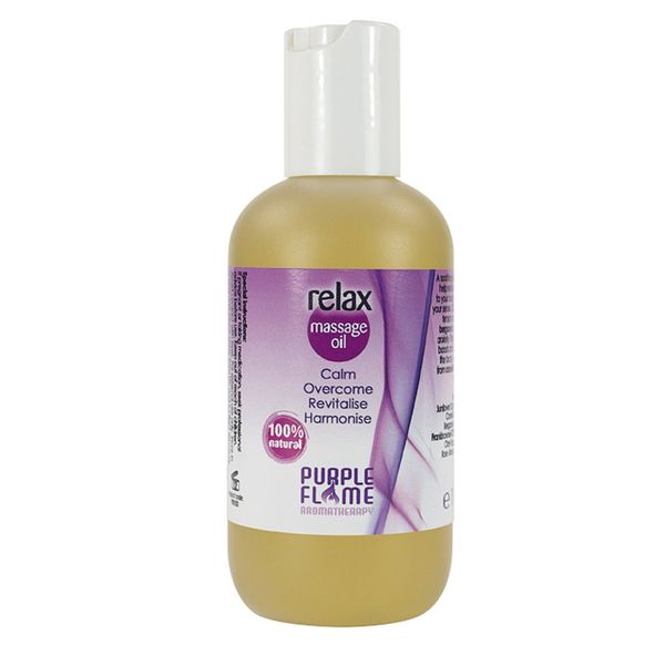 Purple Flame Relax Pre-Blended Massage Oil 100ml