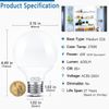 8-Pack G25 Non-dimmable LED Vanity Light Bulbs, 60W Equivalent, 2700K Warm White