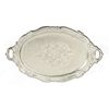 Dollhouse Oval Silver Serving Tea Tray Miniature Dining Room Accessory