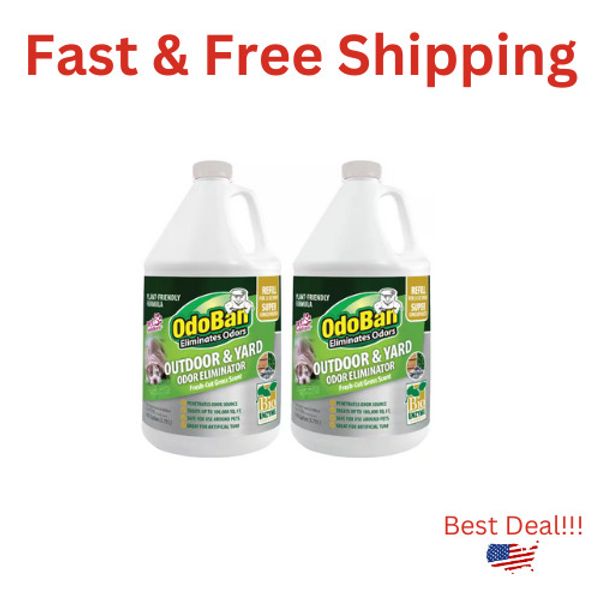 Odoban Outdoor, Yard, and Pet Odor Eliminator Neutralizer 128 Oz. Pack of 2