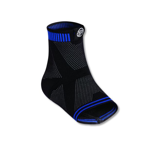 Pro-Tec Athletics Large Black/Blue 3D Flat Premium Ankle Sleeve