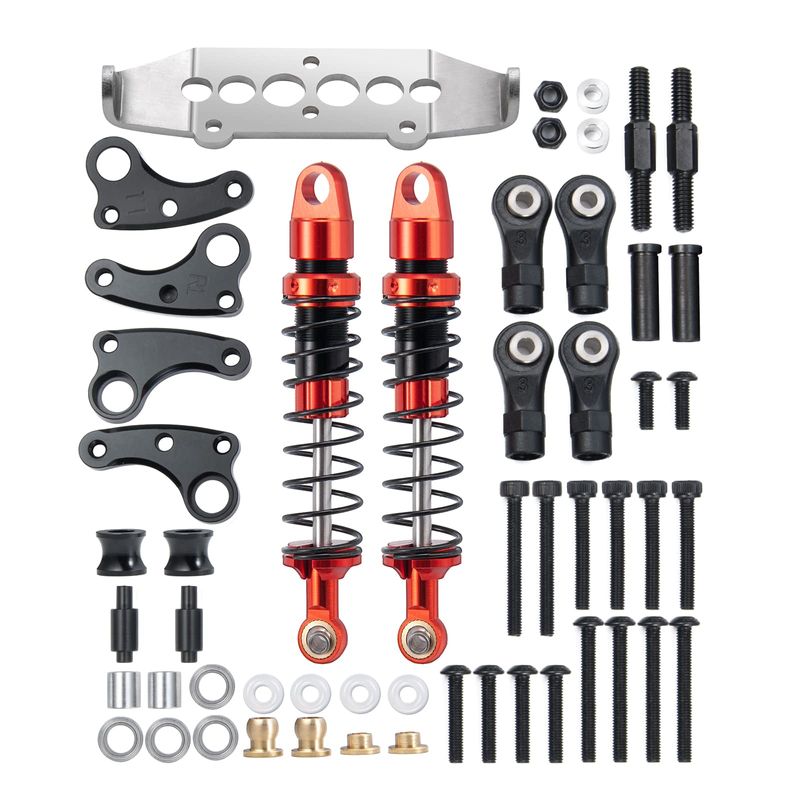 AXspeed 2 Stück 80 mm Metall-Stoßdämpfer Cantilever Suspension Kit für 1: 10 TRX4 RC Crawler Car