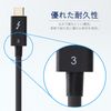 Sumitomo Electric Thunderbolt 3 Cable (Certified Active 40Gbps Black) USB Type-C Cable (2.0m)