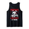 Warning Welder At Work Skull Skeleton Welder Engineer Tank Top
