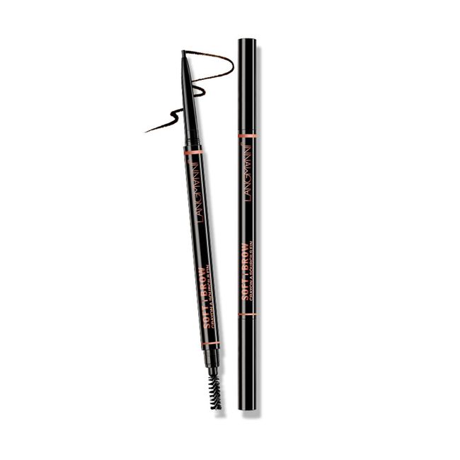 Kyannkara Eyebrow Pencil Stereoscopic Eye Makeup Eyebrow Makeup, Long Lasting, Waterproof and Smudge-proof(Black)