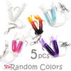 5pks 4.5" Fishing Ling Cod Rig Twin Bulb Squid Lingcod Rockfish Random Mix Color