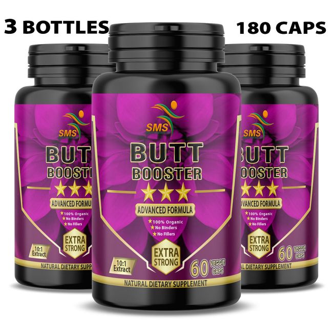 180 Butt Booster By SMS Dietary Supplement 180 Vegetable Capsule Non Gmo Organic