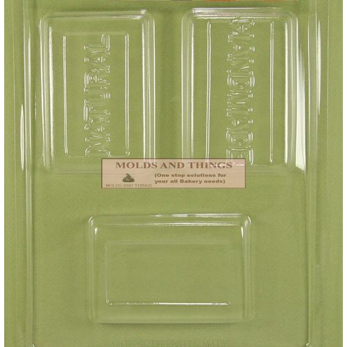 NATURAL/HANDMADE BAR chocolate candy mold © Molding Instruction + Set of 2