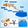 MUYIRTED 1/2" Brass Float Valve with Blue Plastic Float, Livestock Water Tank Automatic Water Fill Float Valve, Automatic Float Switch