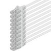 1m - white - 10 pieces - (PACK) - CAT.6 CAT6 Ethernet LAN network cable 1000 Mbit/s patch cable