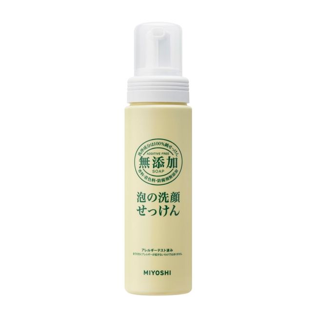 Miyoshi Soap Additive-Free Foaming Face Washing Soap, Pump, 6.8 fl oz (200 ml) (Additive-Free Soap) x 24 Piece Set (4537130120019)