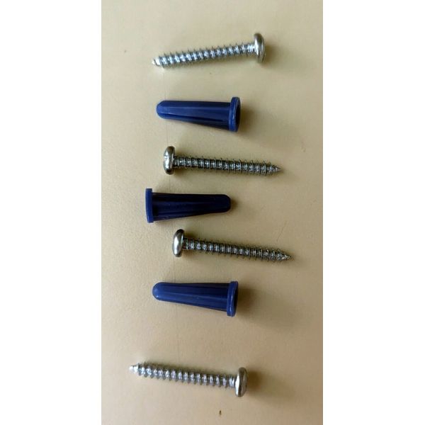 Plastic Wall Anchors & Screws, With Masonry Drill Bit, 200 Piece Kit. Many Avail