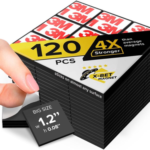Magnetic Squares 120pcs, Bigger Size 1.2 inch