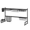 Over Sink Dish Drying Rack Kitchen Storage Organizer Drainer Shelf Tableware Set