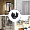 Versatile U-Shaped Closet Rod Brackets - Durable Stainless Steel Support, 2 Pack