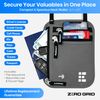 Zero Grid Neck Wallet w/RFID Blocking - Concealed Travel Pouch & Passport Holder (One Size, Ash)