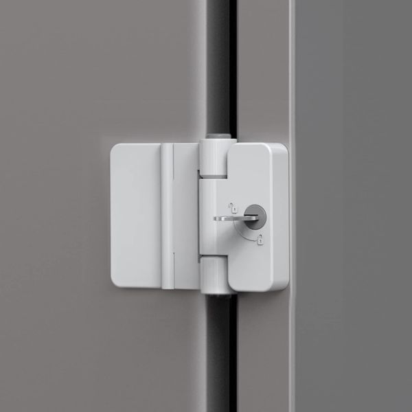1 Pack Refrigerator Door Locks Double Button Adhesive Fridge Lock with Keys Fil