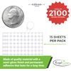 Colour Coding Labels 1 cm (10mm) White Sticky Label Round - 2100 Pack by Royal Green