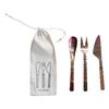 Creative Co-Op 3-Piece Hand-Forged Copper Appetizer Set, Burnt Finish