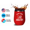 Data Analyst Red Edition Wine Tumbler 12oz - i'm not a robot - Computer Science Tech Web Developer IT Database Programming Coding Software