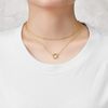 Philip Jones Gold Plated Double Layered Circle Necklace