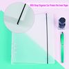 A5 6 Ring Binder Cover with Snap Button Closure Loose Leaf Folders Notebook Shell Protector for 6 Hole Planner Pages Refill Insert (Translucent Plastic)