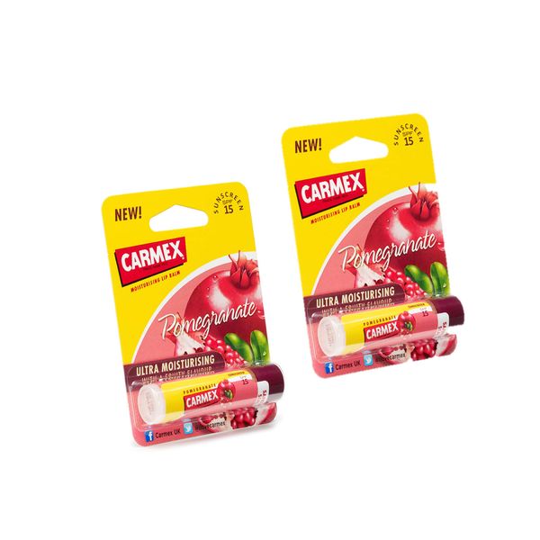Carmex Pomegranate click stick duo pack